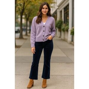 HUDSON High Rise Brix Cropped‎ Boot Velvet Jeans Navy Blue Size 27